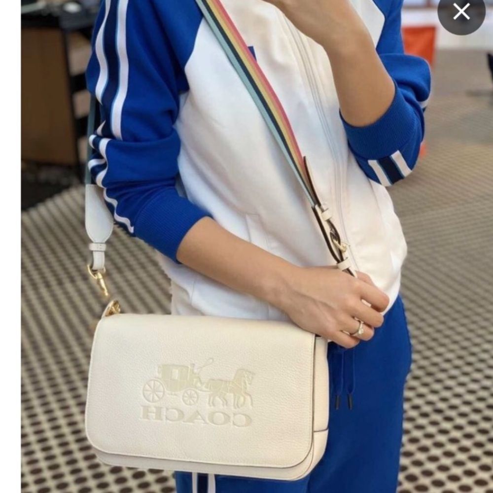Coach F72703 Leather Jes Messenger Crossbody Bag in Chalk - Picture 14 of 14